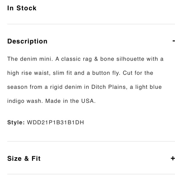 rag & bone denim miniskirt NWT - Picture 7 of 11